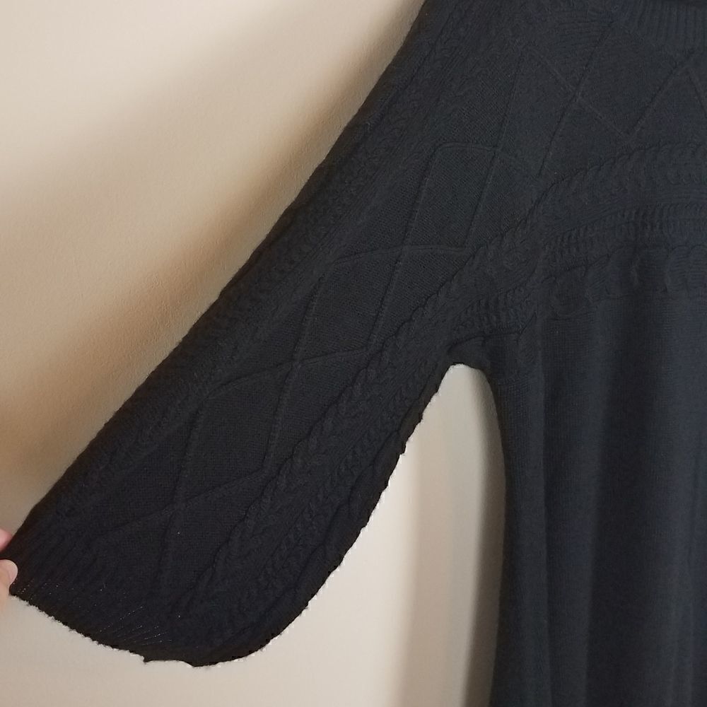 Maggy London Black Turtleneck Sweater Dress - Picture 4 of 10
